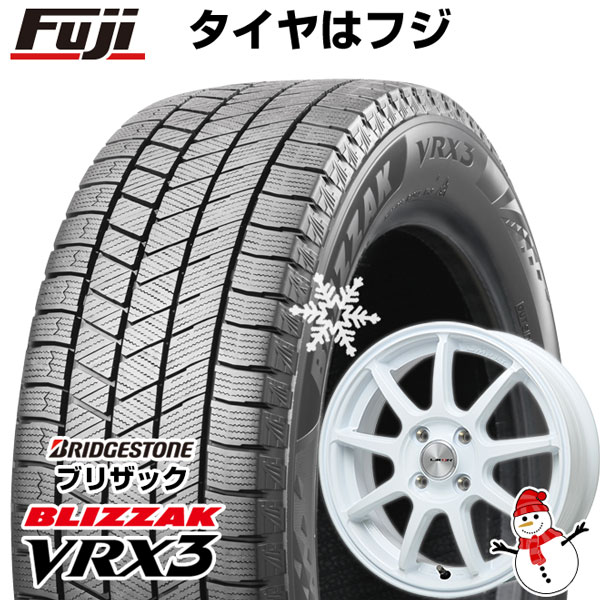 【新品 軽自動車】ソリオ スタッドレスタイヤ ホイール4本セット 165/70R14 ブリヂストン ブリザック VRX3 レアマイスター LMスポーツ LM-QR ホワイト 4.5J 14インチ(送料無料) ※コンパクトカー装着不可