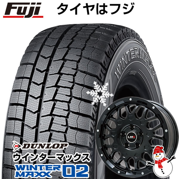 【新品】輸入車用 レネゲード スタッドレスタイヤ ホイール4本セット 215/60R17 ダンロップ ウインターマックス 02 WM02 レアマイスター LMG MS-9W グロスブラック 6.5J 17インチ(送料無料)｜フジ スペシャルセレクション