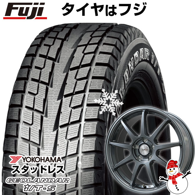 【新品国産車用5穴114.3】 スタッドレスタイヤ ホイール4本セット 215/60R17 ヨコハマ ジオランダー I/T-S G073 レアマイスター LMスポーツ LM-QR ガンメタ/ラインポリッシュ 7.5J 17インチ(送料無料)｜フジ スペシャルセレクション