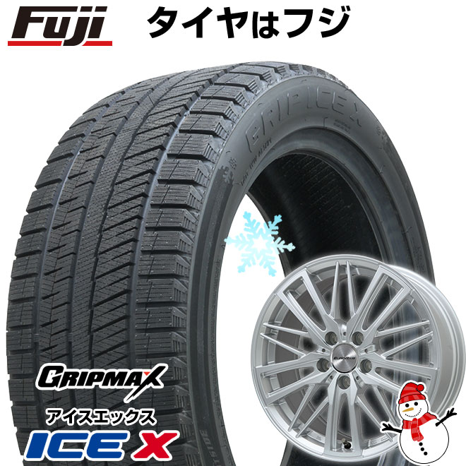 【新品】輸入車用 プジョー リフター スタッドレスタイヤ ホイール4本セット 215/60R17 グリップマックス アイスX BSW ブラックサイドウォール(限定) ユーロアクシス ガヤW5(シルバー) 7J 17インチ(送料無料)