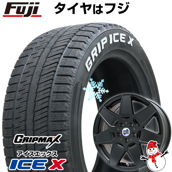 【新品】輸入車用 MINI(F60 JCW) スタッドレスタイヤ ホイール4本セット 225/50R18 グリップマックス アイスX RWL ホワイトレター(限定) ケレナーズスポーツ M7(マットブラック) 7J 18インチ(送料無料)|フジ スペシャルセレクション