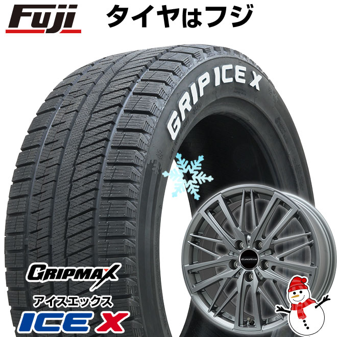 【新品】輸入車用 アウディQ2（GA） スタッドレスタイヤ ホイール4本セット 215/60R16 グリップマックス アイスX RWL ホワイトレター(限定) ユーロアクシス ガヤW5(マットチタニウム) 6.5J 16インチ(送料無料)