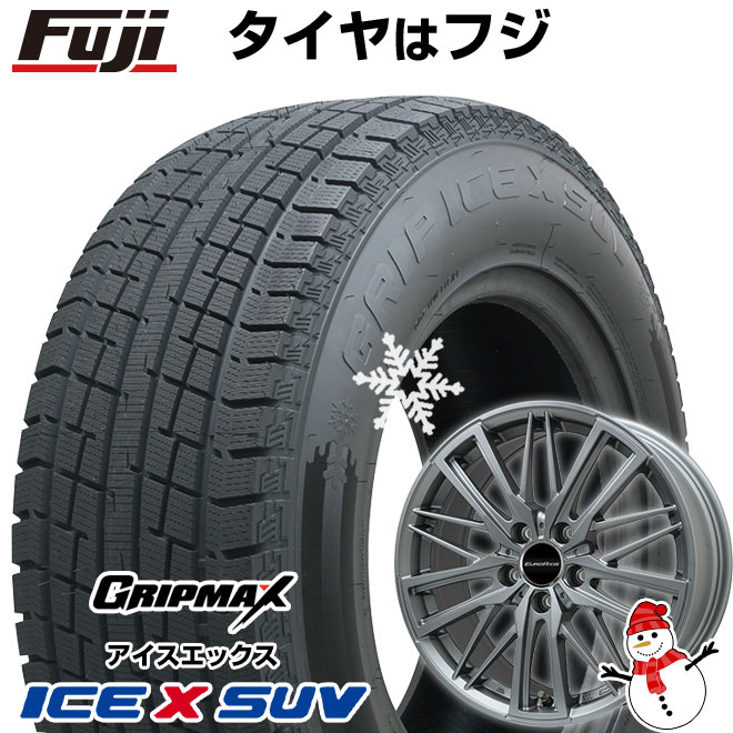 【新品】輸入車用 アウディA6（F2） スタッドレスタイヤ ホイール4本セット 225/60R17 グリップマックス アイスX SUV BSW ブラックサイドウォール(限定) ユーロアクシス ガヤW5(マットチタニウム) 7.5J 17インチ(送料無料)｜フジ スペシャルセレクション