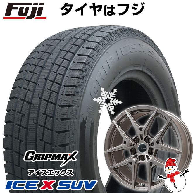 【新品】輸入車用 ボルボ（XC40） スタッドレスタイヤ ホイール4本セット 235/55R18 グリップマックス アイスX SUV BSW ブラックサイドウォール(限定) ビッグウエイ AFG VX(マットチタン) 7.5J 18インチ(送料無料)