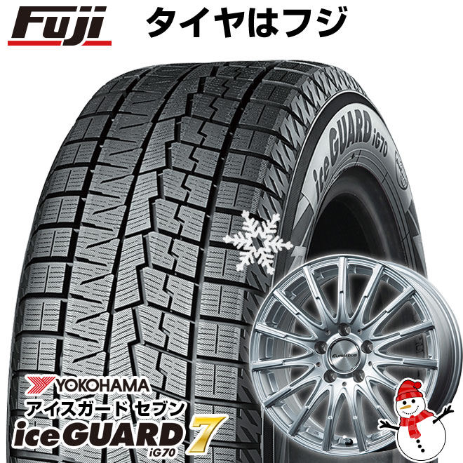 【新品】輸入車用 ベンツGLA（X156） スタッドレスタイヤ ホイール4本セット 215/60R17 ヨコハマ アイスガード7 セブンIG70 ユーロアクシス エアフルト(シルバー) 7J 17インチ(送料無料)