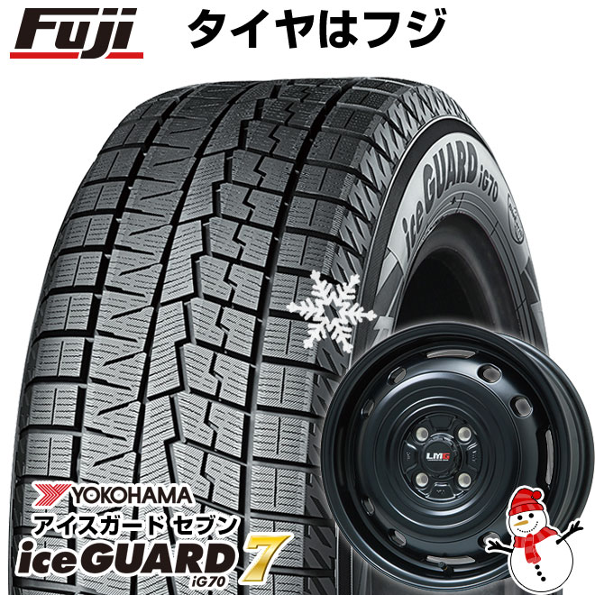 【新品 軽自動車】ソリオ スタッドレスタイヤ ホイール4本セット 165/70R14 ヨコハマ アイスガード7 セブンIG70 レアマイスター LMG OFF-STYLE 2 (マットブラック) 4.5J 14インチ(送料無料) ※コンパクトカー装着不可｜フジ スペシャルセレクション