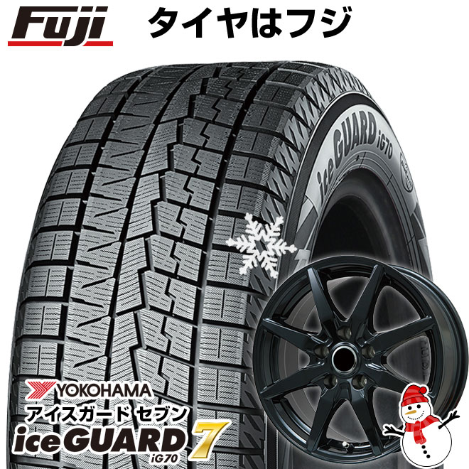 【新品】レクサスLBX スタッドレスタイヤ ホイール4本セット 225/60R17 ヨコハマ アイスガード7 セブンIG70 エルベ エステローザ EST-8S グロスブラック トヨタ車専用 7J 17インチ(送料無料)