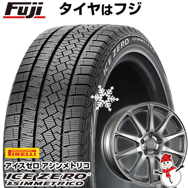 【新品】40系アルファード/ヴェルファイア スタッドレスタイヤ ホイール4本セット 225/60R18 ピレリ ウィンター アイスゼロアシンメトリコ ブリヂストン エコフォルム SE-23 トヨタ車専 7J 18インチ(送料無料)