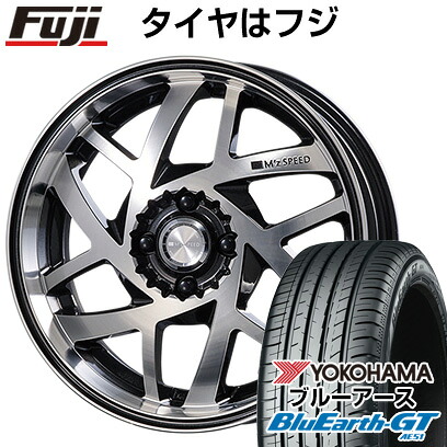 【新品国産車用5穴100】 夏タイヤ ホイール4本セット 205/50R17 ヨコハマ ブルーアース GT AE51 エムズスピード Jカラット 7J 17インチ(送料無料)