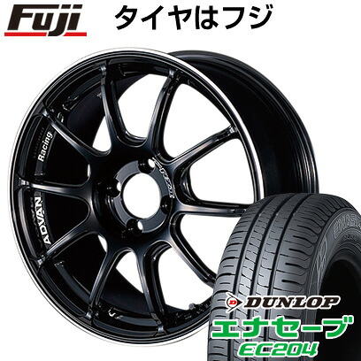 【新品国産車用4穴100】 夏タイヤ ホイール4本セット 175/65R15 ダンロップ エナセーブ EC204 ヨコハマ アドバンレーシング RZII 5.5J 15インチ(送料無料)