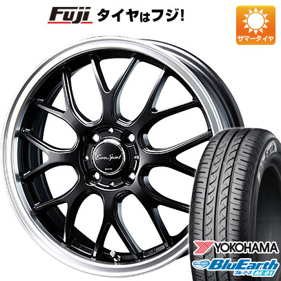 【新品 軽自動車】タフト ソリオ 夏タイヤ ホイール4本セット 165/65R15 ヨコハマ ブルーアース AE-01 ブレスト ユーロスポーツ タイプ805 セミグロスブラック 5J 15インチ(送料無料)|フジコーポレーション