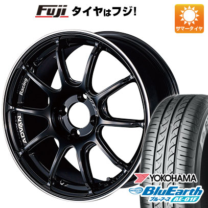 【新品国産車用5穴100】 夏タイヤ ホイール4本セット 205/55R16 ヨコハマ ブルーアース AE-01F ヨコハマ アドバンレーシング RZII 7J 16インチ(送料無料)