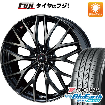 【新品】フリード 5穴/114 夏タイヤ ホイール4本セット 195/55R16 ヨコハマ ブルーアース AE-01F WEDS ウェッズ レオニス MX 6.5J 16インチ(送料無料)