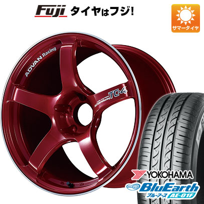 【新品国産車用4穴100】 夏タイヤ ホイール4本セット 185/65R15 ヨコハマ ブルーアース AE-01F ヨコハマ アドバンレーシング TC-4 6J 15インチ(送料無料)|フジコーポレーション