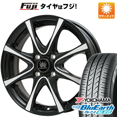 【新品国産車用4穴100】 夏タイヤ ホイール4本セット 175/65R15 ヨコハマ ブルーアース AE-01F プレミックス アマルフィV Jr(ブラックポリッシュ) 5J 15インチ(送料無料)|フジコーポレーション