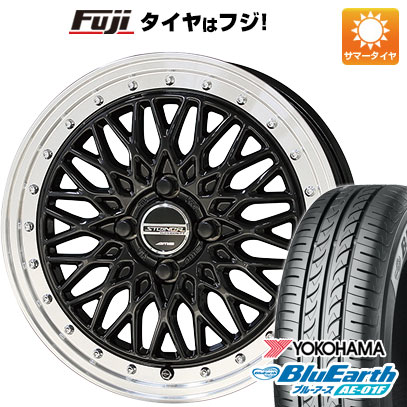 【新品国産車用4穴100】 夏タイヤ ホイール4本セット 185/60R15 ヨコハマ ブルーアース AE-01F 共豊 シュタイナー FTX 5.5J 15インチ(送料無料)