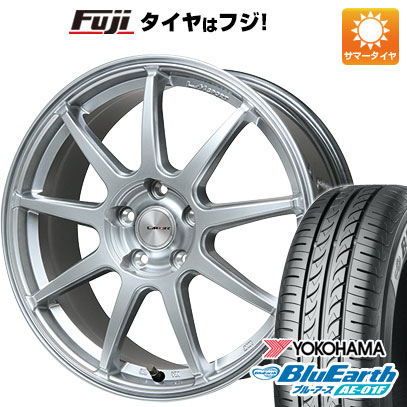 【新品 軽自動車】ソリオ ハスラー 夏タイヤ ホイール4本セット 165/70R14 ヨコハマ ブルーアース AE-01F レアマイスター LMスポーツ LM-QR ハイパーシルバー 4.5J 14インチ(送料無料)｜フジコーポレーション