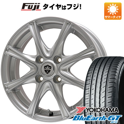 【新品国産車用4穴100】 夏タイヤ ホイール4本セット 185/55R16 ヨコハマ ブルーアース GT AE51 エルベ エステローザ MZV シルバー 6.5J 16インチ(送料無料)｜フジコーポレーション
