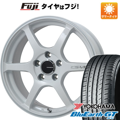 【新品国産車用5穴100】 夏タイヤ ホイール4本セット 205/50R17 ヨコハマ ブルーアース GT AE51 レアマイスター CS-V6(ホワイト) 7J 17インチ(送料無料)