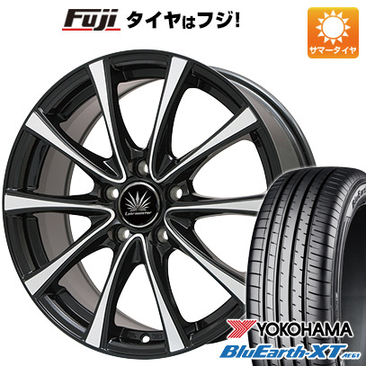 【新品国産車用5穴114.3】 夏タイヤ ホイール4本セット 215/60R17 ヨコハマ ブルーアース XT AE61 プレミックス アマルフィV Jr(ブラックポリッシュ) 7J 17インチ(送料無料)｜フジコーポレーション 67,430円