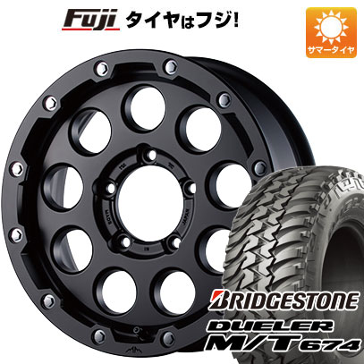 【新品】ジムニー 夏タイヤ ホイール4本セット 185/85R16 ブリヂストン デューラー M/T674 ギャルソン マルビーレ マッドラン 5.5J 16インチ(送料無料)