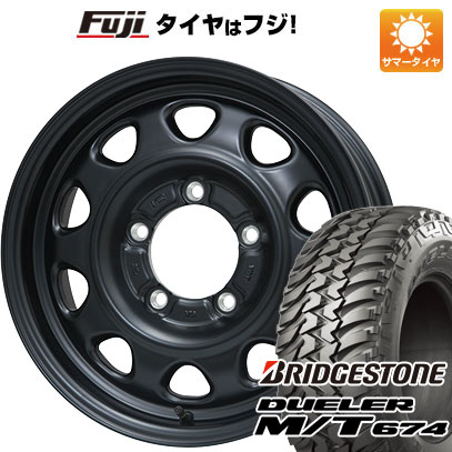 【新品】ジムニーシエラ/ジムニーノマド 夏タイヤ ホイール4本セット 215/75R15 ブリヂストン デューラー M/T674 レアマイスター LMG OFF-STYLE(マットブラック) 5.5J 15インチ(送料無料)|フジコーポレーション