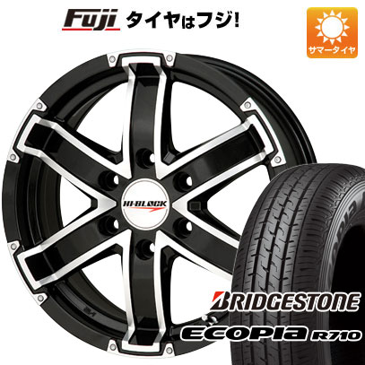 【新品】ハイエース200系 夏タイヤ ホイール4本セット 195/80R15 107/105N ブリヂストン エコピア R710 モンツァ HI-BLOCK 6J 15インチ(送料無料)