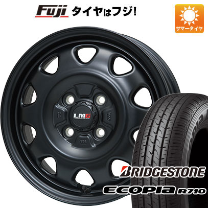 【新品】プロボックス/サクシード(160系) 夏タイヤ ホイール4本セット 155/80R14 88/86N ブリヂストン エコピア R710 レアマイスター LMG OFF-STYLE(マットブラック) 5J 14インチ(送料無料)