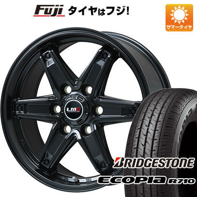 【新品】ハイエース200系 夏タイヤ ホイール4本セット 195/80R15 107/105N ブリヂストン エコピア R710 レアマイスター LMG エトナ(マットブラック) 15インチ(送料無料) サマータイヤ 62,480円