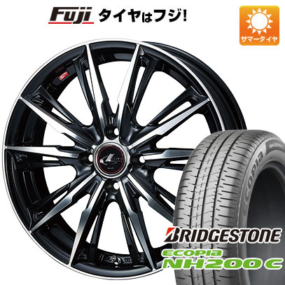 【新品 軽自動車】N-BOX タント スペーシア 夏タイヤ ホイール4本セット 165/55R15 ブリヂストン エコピア NH200 C WEDS ウェッズ レオニス GX 4.5J 15インチ(送料無料)