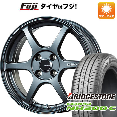 【新品 軽自動車】N-BOX タント スペーシア 夏タイヤ ホイール4本セット 165/55R15 ブリヂストン エコピア NH200 C レアマイスター CS-V6(ガンメタ) 5J 15インチ(送料無料)