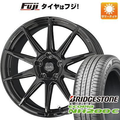 【新品 軽自動車】N-BOX タント スペーシア 夏タイヤ ホイール4本セット 165/55R15 ブリヂストン エコピア NH200 C 共豊 サーキュラー C10R 5J 15インチ(送料無料)