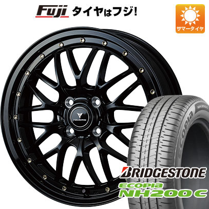 【新品 軽自動車】N-BOX タント スペーシア 夏タイヤ ホイール4本セット 165/55R15 ブリヂストン エコピア NH200 C WEDS ウェッズ ノヴァリス アセット M1 4.5J 15インチ(送料無料)