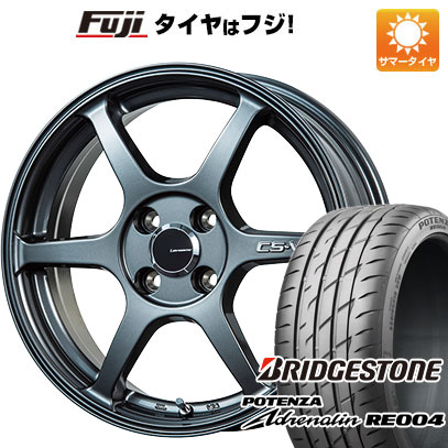 【新品 軽自動車】N-BOX タント スペーシア 夏タイヤ ホイール4本セット 165/55R15 ブリヂストン ポテンザ アドレナリン RE004 レアマイスター CS-V6(ガンメタ) 5J 15インチ(送料無料)｜フジコーポレーション 57,480円