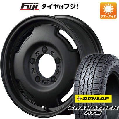 【新品】ジムニー 夏タイヤ ホイール4本セット 175/80R16 ダンロップ グラントレック AT5 アピオ ワイルドボア SR 5.5J 16インチ(送料無料)