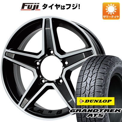 【新品】ジムニー 夏タイヤ ホイール4本セット 175/80R16 ダンロップ グラントレック AT5 プレミックス エステラ(マットブラックポリッシュ) 5.5J 16インチ(送料無料)