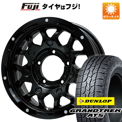 【新品】ジムニーシエラ/ジムニーノマド 夏タイヤ ホイール4本セット 215/70R16 ダンロップ グラントレック AT5 レアマイスター LMG MS-9W グロスブラック 5.5J 16インチ(送料無料)|フジコーポレーション