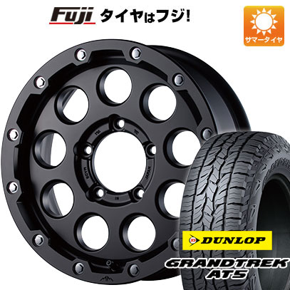 【新品】ジムニー 夏タイヤ ホイール4本セット 175/80R16 ダンロップ グラントレック AT5 ギャルソン マルビーレ マッドラン 5.5J 16インチ(送料無料)｜フジコーポレーション