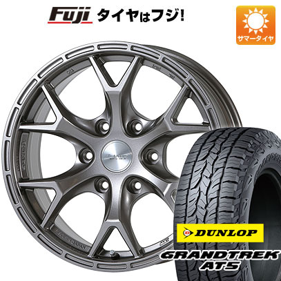 【新品】プラド/ハイラックス 夏タイヤ ホイール4本セット 265/65R17 ダンロップ グラントレック AT5 ジャオス トライブクロウ 7.5J 17インチ(送料無料)