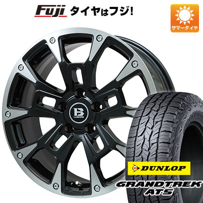 【新品】デリカD5 夏タイヤ ホイール4本セット 215/70R16 ダンロップ グラントレック AT5 ビッグウエイ B-LUGNAS BRD(ブラックポリッシュ/ブラッククリア) 6.5J 16インチ(送料無料)｜フジコーポレーション