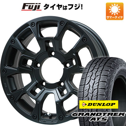【新品】ジムニーシエラ/ジムニーノマド 夏タイヤ ホイール4本セット 215/70R16 ダンロップ グラントレック AT5 ビッグウエイ B-LUGNAS BRD(マットブラック) 5.5J 16インチ(送料無料)