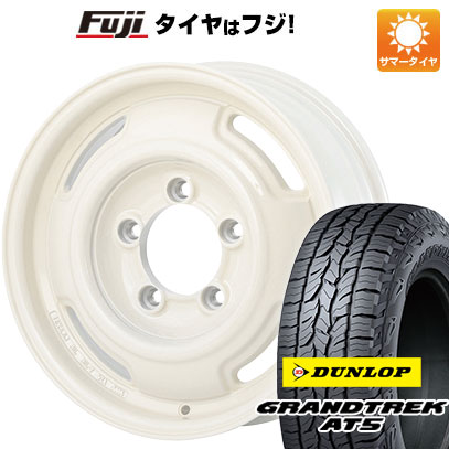 【新品】ジムニーシエラ/ジムニーノマド 夏タイヤ ホイール4本セット 195/80R15 ダンロップ グラントレック AT5 アピオ ワイルドボア SR+ 6J 15インチ(送料無料)|フジコーポレーション