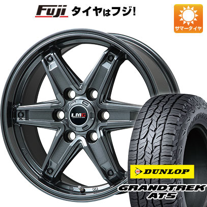 【新品】ジムニー 夏タイヤ ホイール4本セット 175/80R16 ダンロップ グラントレック AT5 レアマイスター LMG エトナ(ディープグレー) 5.5J 16インチ(送料無料)｜フジコーポレーション