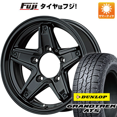 【新品】ジムニー 夏タイヤ ホイール4本セット 175/80R16 ダンロップ グラントレック AT5 レアマイスター LMG エトナ(マットブラック) 5.5J 16インチ(送料無料)|フジコーポレーション