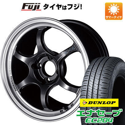 【新品国産車用4穴100】 夏タイヤ ホイール4本セット 185/60R15 ダンロップ エナセーブ EC204 ヨコハマ アドバンレーシング RG-D2 6J 15インチ(送料無料)|フジコーポレーション