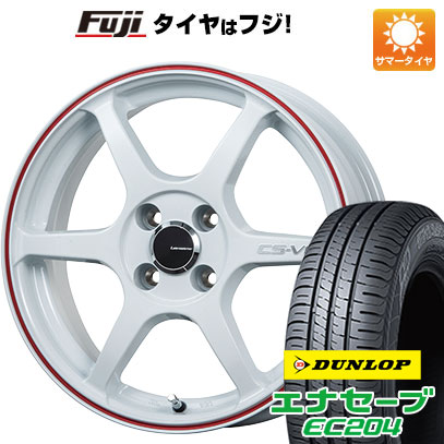 【新品】ライズ/ロッキー（ガソリン） 夏タイヤ ホイール4本セット 195/65R16 ダンロップ エナセーブ EC204 レアマイスター CS-V6(ホワイト/レッドライン) 6J 16インチ(送料無料)
