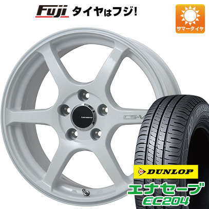 【新品国産車用5穴114.3】 夏タイヤ ホイール4本セット 215/55R17 ダンロップ エナセーブ EC204 レアマイスター CS-V6(ホワイト) 7J 17インチ(送料無料)|フジコーポレーション