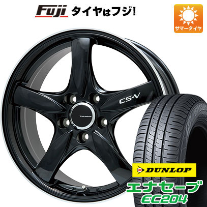 【新品国産車用5穴114.3】 夏タイヤ ホイール4本セット 215/55R17 ダンロップ エナセーブ EC204 レアマイスター CS-V(グロスブラック/リムポリッシュ) 7.5J 17インチ(送料無料)