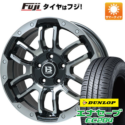 【新品国産車用5穴114.3】 夏タイヤ ホイール4本セット 215/60R16 ダンロップ エナセーブ EC204 ビッグウエイ B-LUGNAS FRD(ブラックポリッシュ/ブラッククリア) 6.5J 16インチ(送料無料)|フジコーポレーション