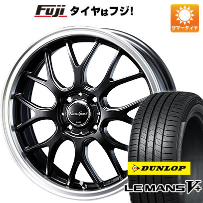 【新品 軽自動車】N-BOX タント スペーシア 夏タイヤ ホイール4本セット 155/65R14 ダンロップ ルマン V+(ファイブプラス) ブレスト ユーロスポーツ タイプ805 セミグロスブラック 4.5J 14インチ(送料無料)